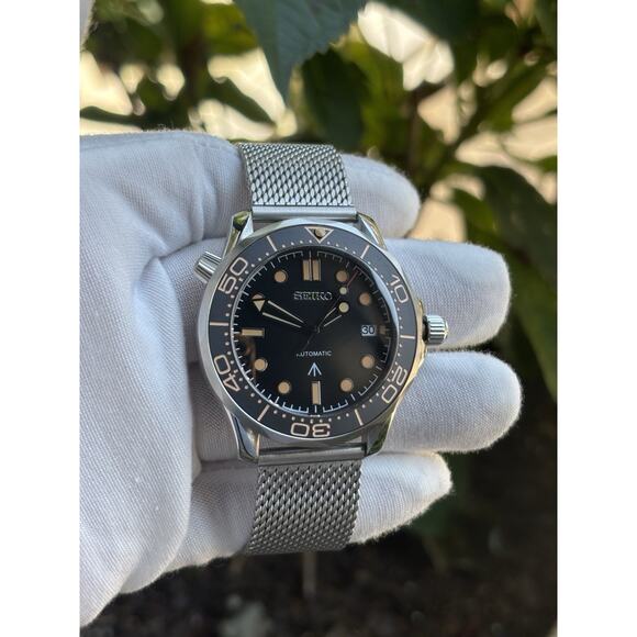 NEW Seiko NH35 Mod 41mm Automatic Diver Watch Sapphire Ceramic Mesh Bracelet - Picture 1 of 10